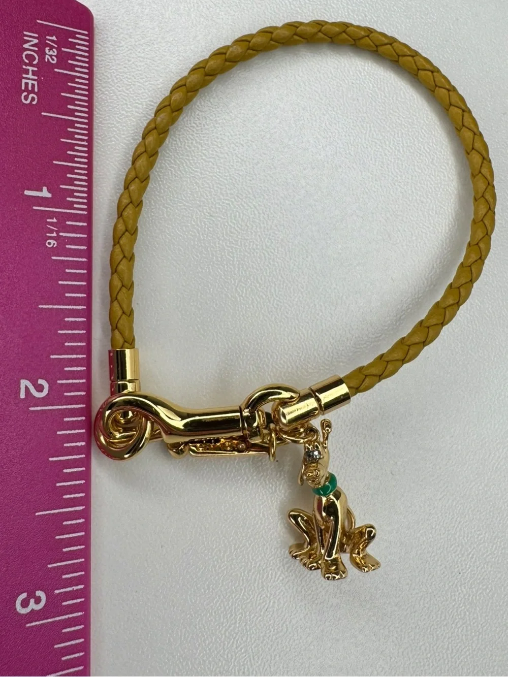 Disney X Coach Pluto Gold Plated And Braided Friendship Bracelet And Necklace